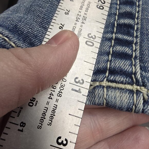 Vigoss Jeans Womens 6 L32 Blue Boot Cut Heritage Fit Embellished Pockets Stretch - Picture 14 of 14